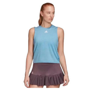 NWT Adidas top women’s medium blue white sleeveless tank top gym clothes workout
